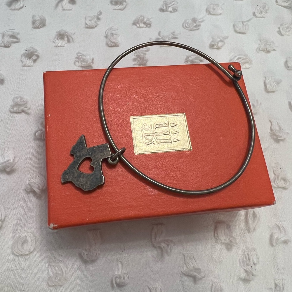 James Avery 925 SterlingTexas Heart Map Bracelet